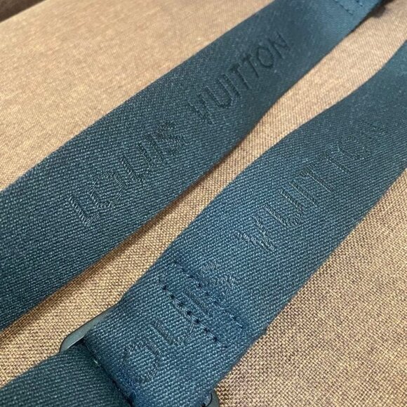 Louis Vuitton Logo Jacquard Shoulder Strap Only Sacs Silver Color Hardware Men - Picture 2 of 7